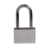 Замок навесной b50мм, чугун, хромир., длинная дужка d7,5мм
