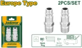 Набор соединителей для быстрого подключения пневмо-шлангов 2шт 1/4" (M); Jadever
