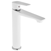 Смеситель для умывальника (высокий) DOKOS WHITE / CHROM, Invena, Польша