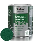 Срок Эмаль Алкидно-уретановая с металлической стружкой MIOFE, Зеленый, ROLAX 0.75L