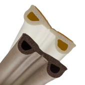 Уплотнитель самоклеящийся для дверей и окон "P" профиль 9x5,5мм, коричневый