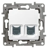 Розетка компютерная + телефон белый NILOE Legrand