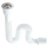 Сифон для умывальника Guclu Plastik гофрированный, 850 мм, 65 х 50 мм (Арт. 1202G)