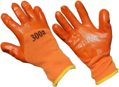 Перчатки защитные оранжевые высоко прорезиненные