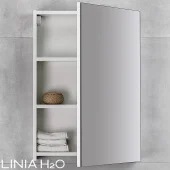 Шкаф-зеркало для ванной комнаты Bayro Dorado 500*700мм Правое открывание; Белый