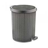 Ведро мусорное с педалью 15 L серое Sanyayla Turkey