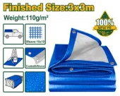 Тент легкий, плетеный полиэтиленовый, водонепроницаемый PE 3*3m (1/30) Jadever