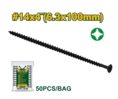 Шуруп саморез для дерева с потаем 6,3*100мм (50шт в пакете); Jadever