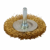 Щетка-крацовка 50мм круглая плоская, хвостовик 6мм, для дрели