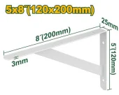 Кронштейн усиленный для полок 200*120м м; JDZJ3320 Jadever