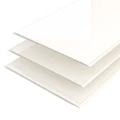 Вагонка пластиковая (ПВХ) PR15 25cm*5,95m*7mm (1уп=8.925m2), Белая