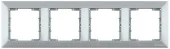 Рамка 4 постовая серая CANDELA Mutlusan