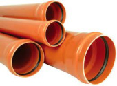 Труба канализационная наружная ПВХ (PVC) SN2. Ø110x2.2x3000 мм, MPN (оранж)