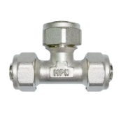 Тройник латунный переходной для металлопласта MPN. Ø16мм*16мм *16 мм