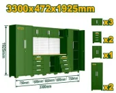 Модульный усиленный гаражный шкаф 3300*472*1925 мм JDCS3A08 Jadever