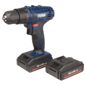 Шуруповерт на аккумуляторе 18V (LI-ION) 1,5Ah, 2 шт, CDM1120, Ferm