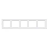 Рамка  5 постов белая ALEGRA NILSON 