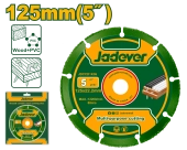 Твердосплавный пильный диск с напайками 125mm*22,2mm, для древесины  JDCCD1K05 Jadever