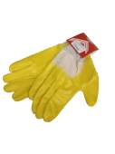Трикотажные перчатки с нитриловым покрытием (желтые)