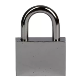 Замок навесной b70мм, чугунный, хромированный, дужка d10мм