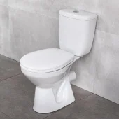 Унитаз компакт CERSANIT MITO GREY нижний подвод горизонтальный PP