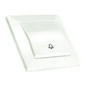 Кнопка для звонка белая CANDELA Mutlusan