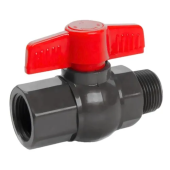 Шаровой кран ПВХ HYDRO-S, бабочка  M*F 1/2''