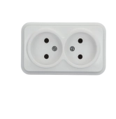 Розетка двойная 2P 10A белая SELENA 1000kW