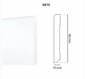 Плинтус из дюрополимера HDPS Arbiton STIQ S0810 белый