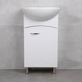 Шкаф для ванной напольный BAYRO DECO ONE под умывальник ZENON 450 правый белый