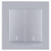 Выключатель проходной 2P Silver ALEGRA NILSON