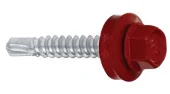 Саморез кровельный  WF Wkret-met. Для крепления к металлу и дереву. Красный RAL 3011. 4.8 x 19 мм