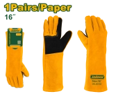 Перчатки для сварщика, кожаные, длина 40 см, Jadever