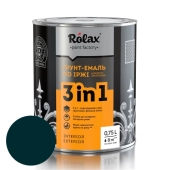 Срок Грунт-эмаль по ржавчине 3 в 1 Пражская Зелень, полу глянцевый, алкидно-уретановый, 2kg, Rolax
