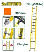 Выдвижная фиберглассовая лестница 2*10 ступеней JDLD0920 Jadever