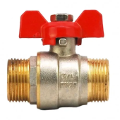 Шаровой кран  латунный HYDRO-S, ММ, бабочка - 1/2"