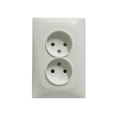 Двойная розетка Elmos jasmin 16 A 230 В белый