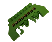 Шина универсальная изолированная 6*9 8 отверстий BD N069-08 зеленая