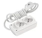 Удлинитель 2 гнезда 3метра 2P 16A белый OLIMPIA Mutlusan