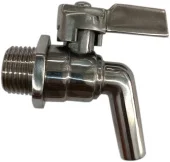 Краник для бочки, шаровый, нержавейка, FE 1/2'' INOX