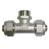 Тройник переходной для металлопласта Ø16мм *1/2" (Male) *16мм; латунь; MPN