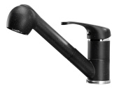 Смеситель кухонный для мойки Deante PEPE grafit clasic - однорычажный, выдвижной излив