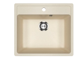 Кухонная мойка ULGRAN U-104 односекционная с отверстием под смеситель-328 Бежевый