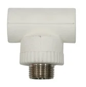 Тройник ППР переходной d25х3/4"Нх25 белый. MPN