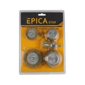 Набор насадок для дрели, проволочные щетки, EP-60412, Epica Star