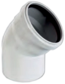Отвод внутренней канализации ПВХ (PVC) Ø200мм, 45° белый, Yilbor, Турция