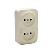 Двойная розетка Elmos 16 A 230 В Кремовый