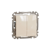 Переключатель двойной проходной SDD112108 Sedna 10 A 250 В Бежевый Schneider-Electric