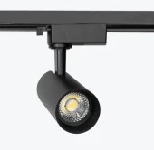 Трековый светодиодный светильник однофазный черный 10Вт 4000K PL-10TLE-BK