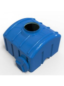 Емкость для воды 500 л квадратная (синяя) + штуцер ½'' 95x93x70 мм